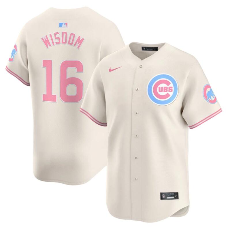 Men Chicago Cubs #16 Wisdom cream 2024 Nike MLB jersey